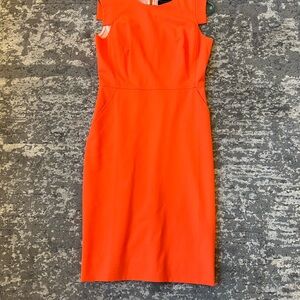 J Crew bright Orange zip up Dress